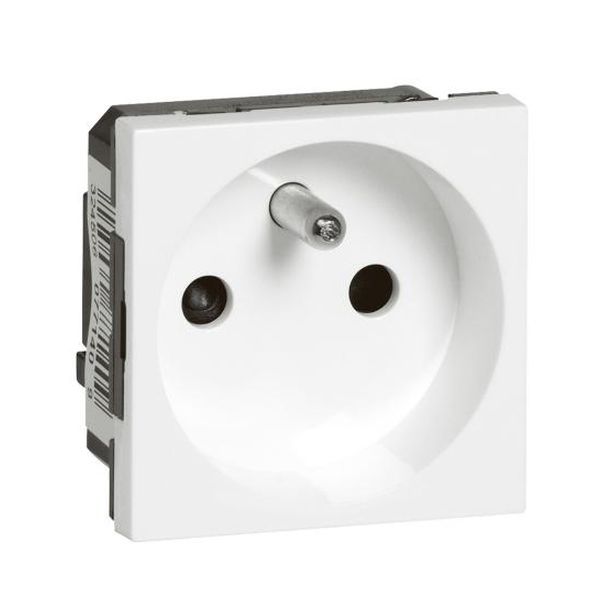 LEGRAND - 77140 КОНТАКТ ФРЕНСКИ СТАНДАРТ 16А 2 МОД. АВТОМАТИЧНИ КЛЕМИ БЯЛ MOSAIC