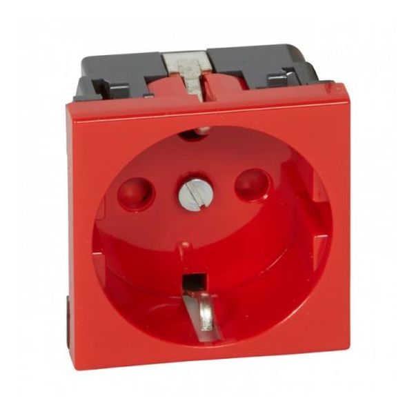 LEGRAND - 77214 КОНТАКТ ШУКО 16А С ТАМПЕР ЗАЩИТА 2 МОДУЛА ЦВЯТ ЧЕРВЕН