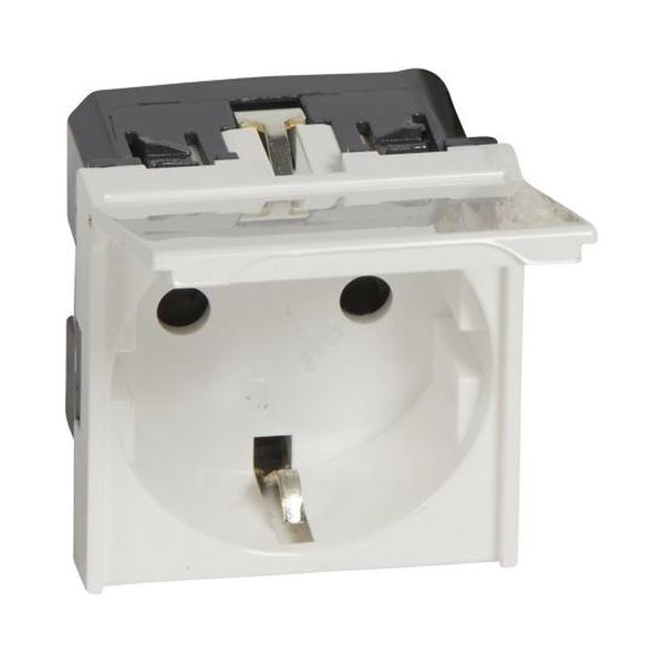 LEGRAND - 77219 КОНТАКТ ШУКО С КАПАК АНТИБАКТЕРИАЛЕН MOSAIC БЯЛ