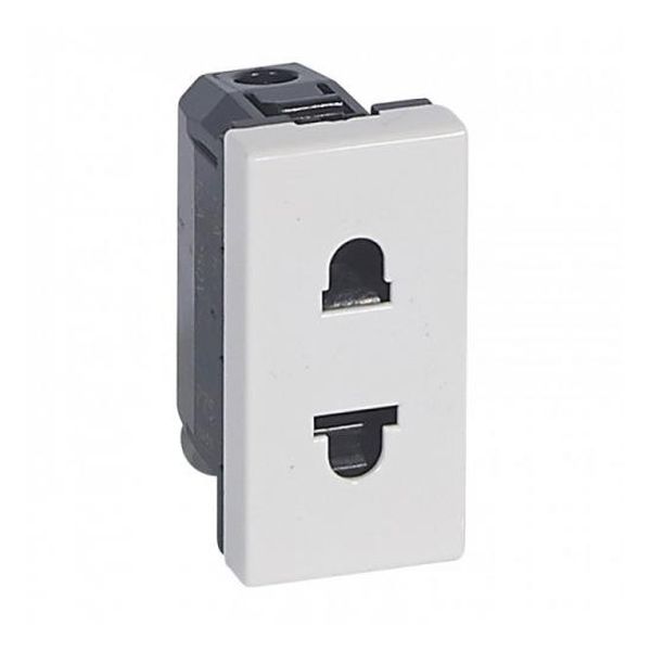 LEGRAND - 77501 КОНТАКТ US-EURO СТАНДАРТ 2P+E 15A 1 МОД. БЯЛ MOSAIC