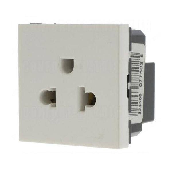LEGRAND - 77502 КОНТАКТ US-EURO СТАНДАРТ 2P+E 15A 2 МОД. БЯЛ MOSAIC
