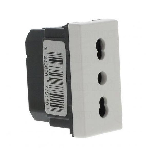 LEGRAND - 77511 КОНТАКТ ИТАЛИАНСКИ СТАНДАРТ 1 МОДУЛ 10А MOSAIC БЯЛ