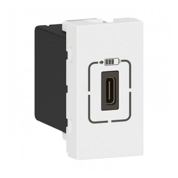LEGRAND - 77589 РОЗЕТКА USB ЗА ЗАРЕЖДАНЕ ТИП C 5V 1.5A 7.5W 1 МОД. ЦВЯТ БЯЛ MOSAIC