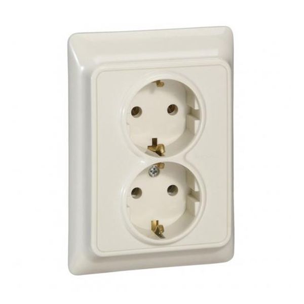 LEGRAND - 782143 ДВОЕН КОНТАКТ ШУКО КРЕМ