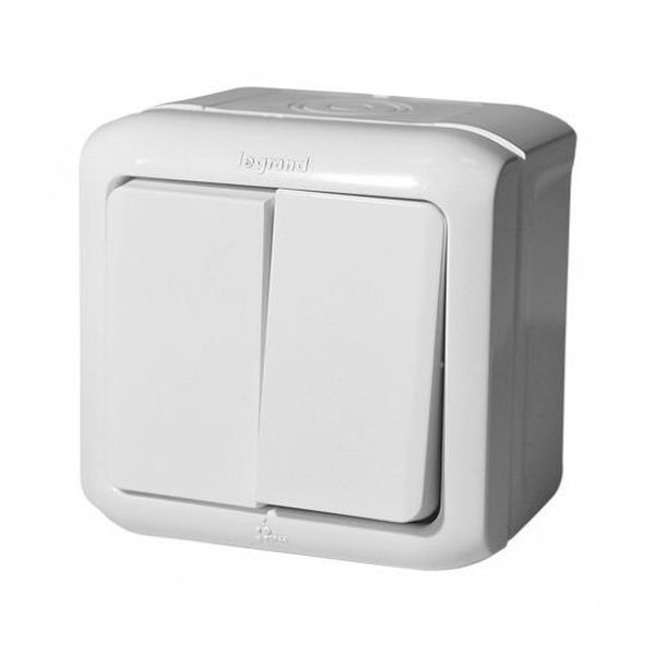 LEGRAND - 782361 СЕРИЕН ДЕВИАТОРЕН КЛЮЧ 10A ОТКРИТ МОНТАЖ IP44 БЯЛ ВЛАГОЗАЩИТЕН