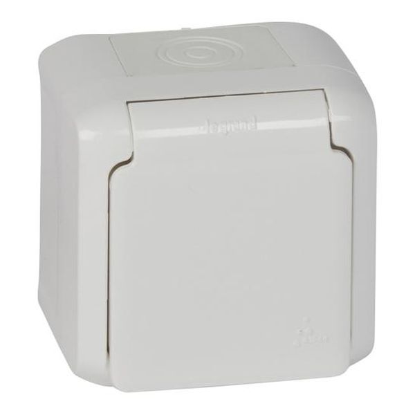 LEGRAND - 782373 КОНТАКТ ШУКО 16A ОТКРИТ МОНТАЖ IP44 БЯЛ ВЛАГОЗАЩИТЕН