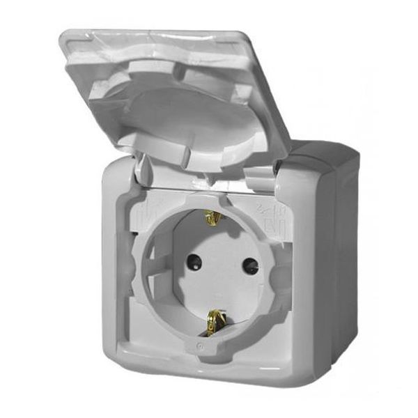 LEGRAND - 782393 КОНТАКТ ШУКО 16A ОТКРИТ МОНТАЖ IP44 СИВ ВЛАГОЗАЩИТЕН