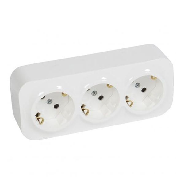 LEGRAND - 782438 ТРОЕН КОНТАКТ ШУКО /ЗАМОСТЕНИ ГНЕЗДА/ 16А ДЕТ. ЗАЩИТА ОТКРИТ МОНТАЖ IP21