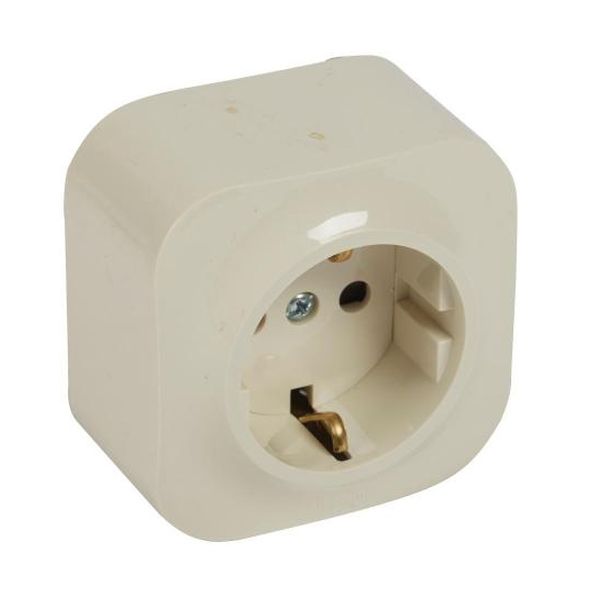 LEGRAND - 782450 КОНТАКТ ШУКО 16А ДЕТСКА ЗАЩИТА ОТКРИТ МОНТАЖ IP21 КРЕМ