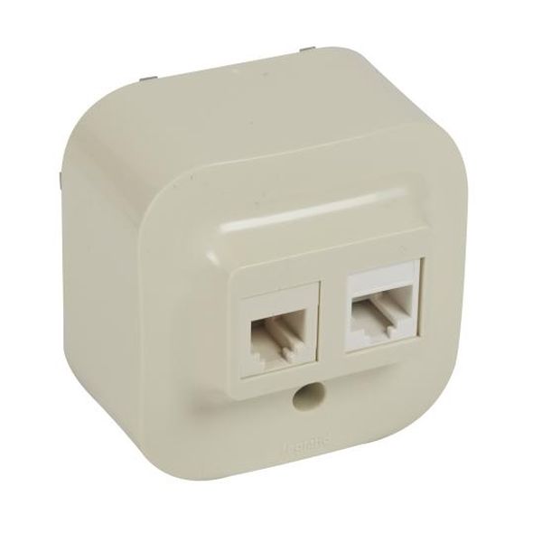 LEGRAND - 782451 РОЗЕТКА RJ11+RJ45 UTP КАТ.5Е ОТКРИТ МОНТАЖ IP21 КРЕМ