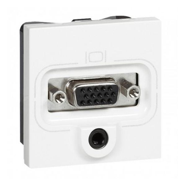LEGRAND - 78774 VGA РОЗЕТКА HD15 С АУДИО ЖАК 3.5ММ 2 МОДУЛ MOSAIC БЯЛ