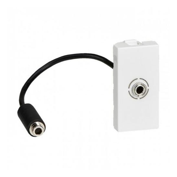 LEGRAND - 78779 РОЗЕТКА ЗА 3.5ММ2 АУДИО ЖАК 1 МОД. С КАБЕЛ 15СМ. ЦВЯТ БЯЛ MOSAIC