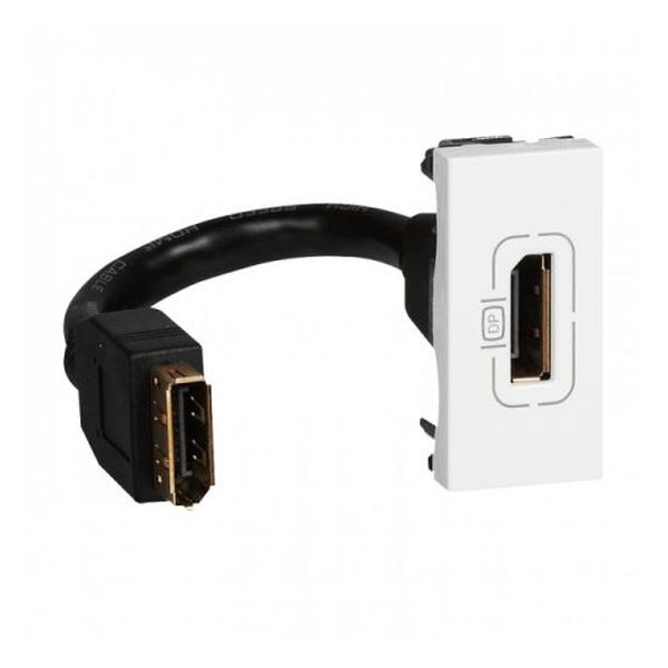 LEGRAND - 78791 РОЗЕТКА ДИСПЛЕЙ ПОРТ 1 МОД. С 15СМ КАБЕЛ ЦВЯТ БЯЛ MOSAIC LEGRAND