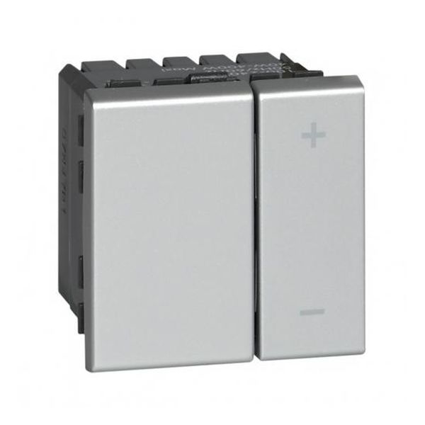 LEGRAND - 79207 БУТОНЕН ДИМЕР УНИВЕРСАЛЕН + LED OТ 3 ДО 400W 2 МОДУЛА АЛУМИНИЙ