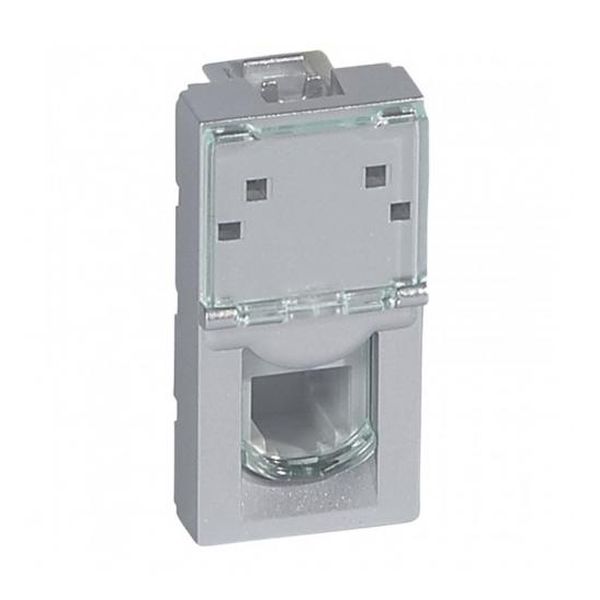 LEGRAND - 79231 ТЕЛЕФОННА РОЗЕТКА RJ11 1 МОДУЛ 10А MOSAIC АЛУМИНИЙ