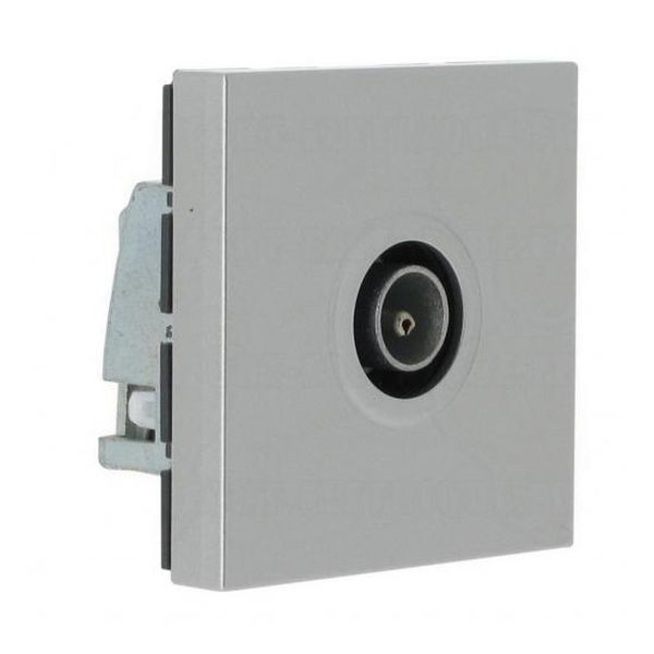 LEGRAND - 79292 TV РОЗЕТКА (МЪЖКА) 2 МОДУЛА MOSAIC АЛУМИНИЙ