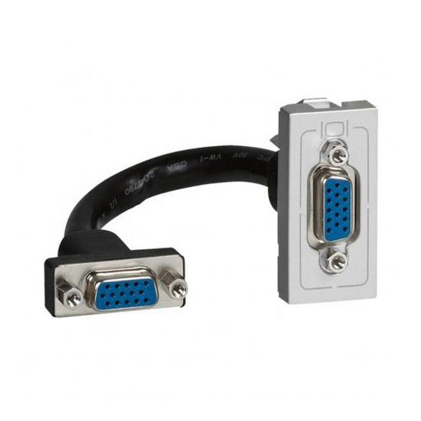 LEGRAND - 79377 VGA РОЗЕТКА HD15 1 МОДУЛ С 15 СМ КАБЕЛ MOSAIC АЛУМИНИЙ
