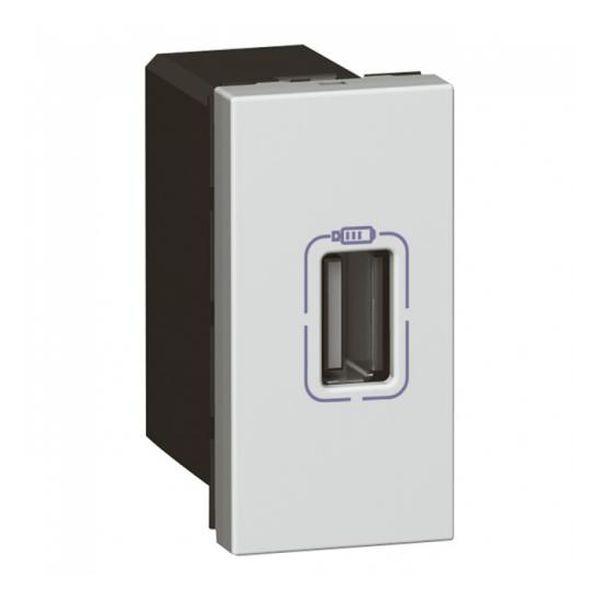 LEGRAND - USB РОЗЕТКА ЗА ЗАРЕЖДАНЕ ТИП А 5V 1.1A 5.5W 1 МОД. MOSAIC АЛУМИНИЙ 79391