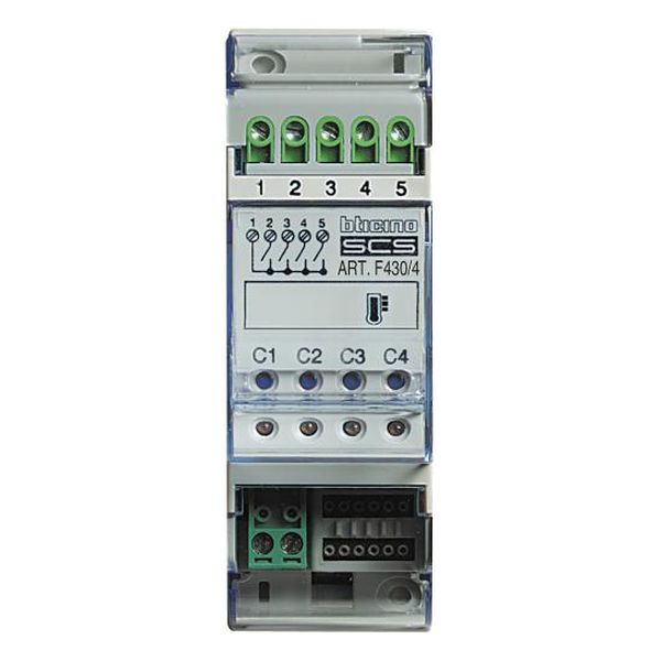 BTICINO - F430/4 АКТУАТОР 4 РЕЛЕТА ТЕРМОКОНТРОЛ ЗА DIN ШИНА 2М
