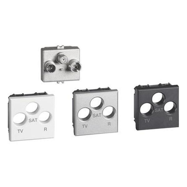 BTICINO - H4210M2D РОЗЕТКА TV/R/SAT ТРОЙНА ПРОХОДНА AXOLUTE