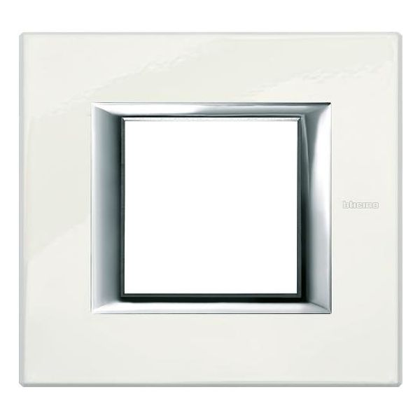 BTICINO - HA4802BG РАМКА 2М БЯЛ ЛИМОНИТ ЛАКИРАНА МЕТАЛНА ПРАВОЪГЪЛНА AXOLUTE