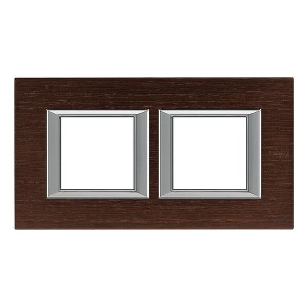 BTICINO - HA4802M2HLWE ДВОЙНА РАМКА 2Х2М WENGE ДЪРВО ПРАВОЪГЪЛНА AXOLUTE