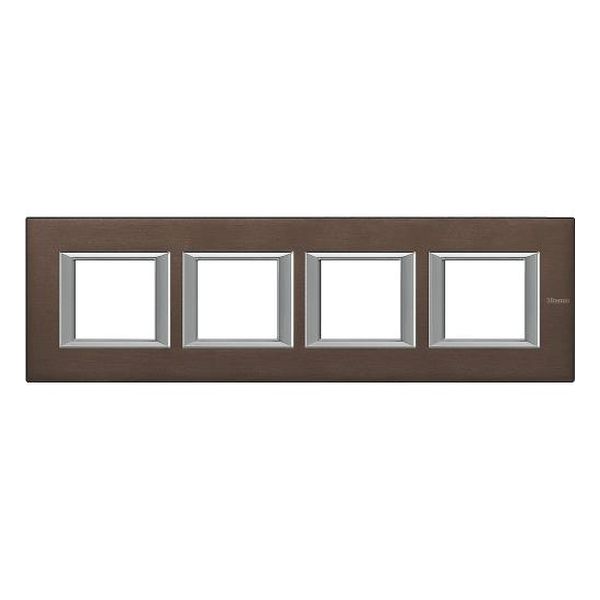 BTICINO - HA4802M4HBR ЧЕТВОРНА РАМКА 4Х2М BRUSHED BRONZE АНОДИЗИРАНА МЕТАЛНА ПРАВОЪГЪЛНА AXOLUTE