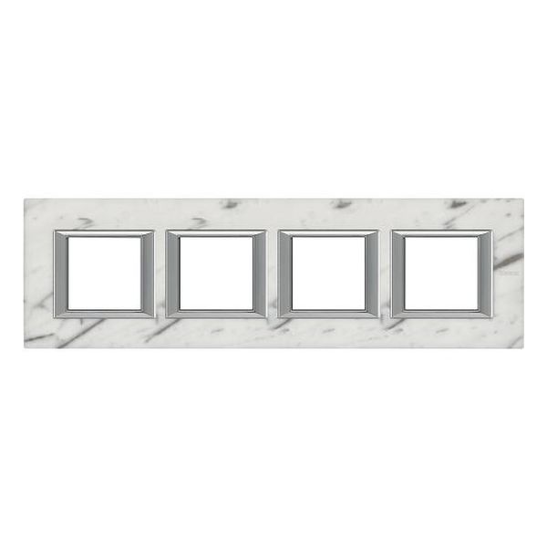 BTICINO - HA4802M4HRMC РАМКА 4X2М CARRARA MARBLE МРАМОР ПРАВОЪГЪЛНА AXOLUTE
