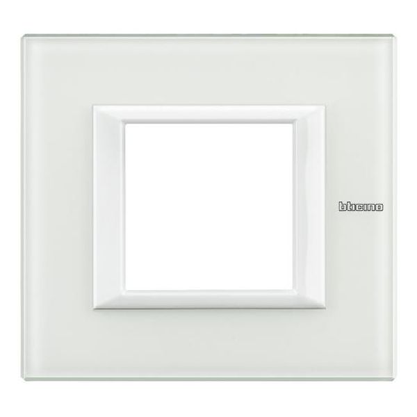 BTICINO - HA4802VBB РАМКА 2М WHITE GLASS СТЪКЛО ПРАВОЪГЪЛНА AXOLUTE