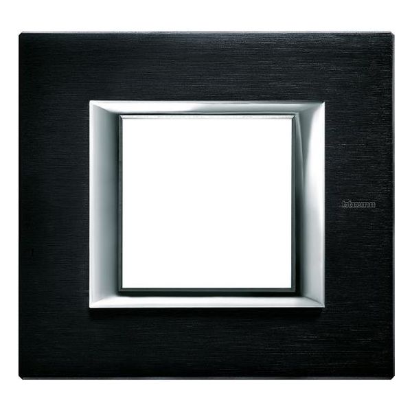 BTICINO - HA4802XS РАМКА 2М ANTHRACITE BRUSHED МЕТАЛНА ПРАВОЪГЪЛНА AXOLUTE