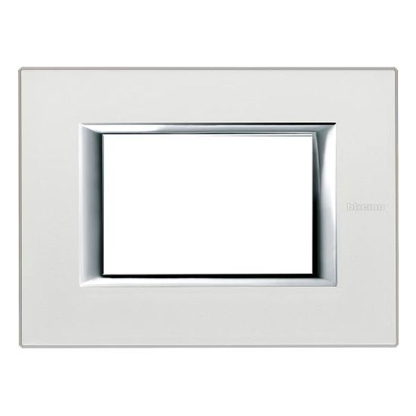 BTICINO - HA4803SAN РАМКА 3М АНОДИЗИРАНА SILVER МЕТАЛНА ПРАВОЪГЪЛНА AXOLUTE