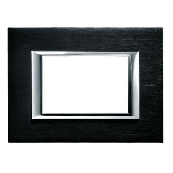 BTICINO - HA4803XS РАМКА 3М ANTHRACITE BRUSHED МЕТАЛНА ПРАВОЪГЪЛНА AXOLUTE