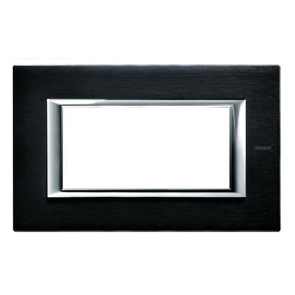 BTICINO - HA4804XS РАМКА 4М ANTHRACITE BRUSHED МЕТАЛНА ПРАВОЪГЪЛНА AXOLUTE