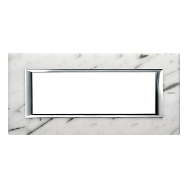 BTICINO - HA4806RMC РАМКА 6М CARRARA MARBLE МРАМОР ПРАВОЪГЪЛНА AXOLUTE