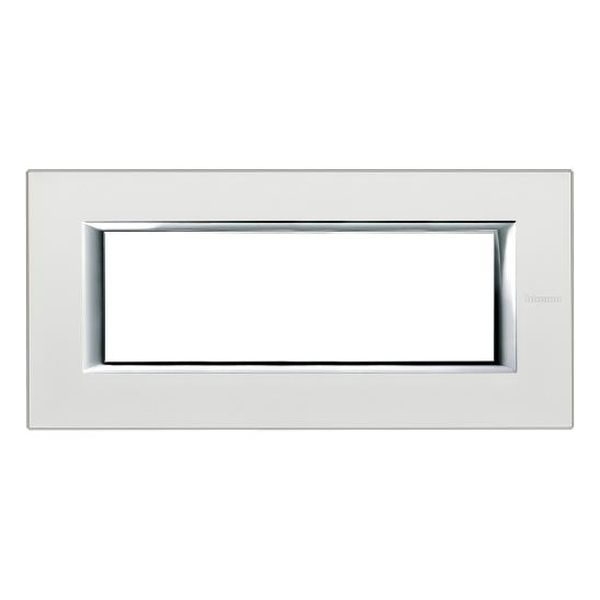 BTICINO - HA4806SAN РАМКА 6М АНОДИЗИРАНА SILVER МЕТАЛНА ПРАВОЪГЪЛНА AXOLUTE