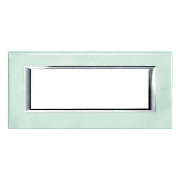 BTICINO - HA4806VKA РАМКА 6М KRISTALL GLASS СТЪКЛО ПРАВОЪГЪЛНА AXOLUTE