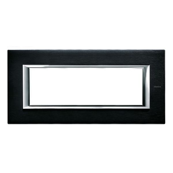 BTICINO - HA4806XS РАМКА 6М ANTHRACITE BRUSHED МЕТАЛНА ПРАВОЪГЪЛНА AXOLUTE