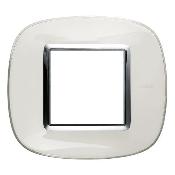 BTICINO - HB4802DB РАМКА 2М ЛАЗУРНО БЯЛА ЕЛИПСОВИДНА AXOLUTE