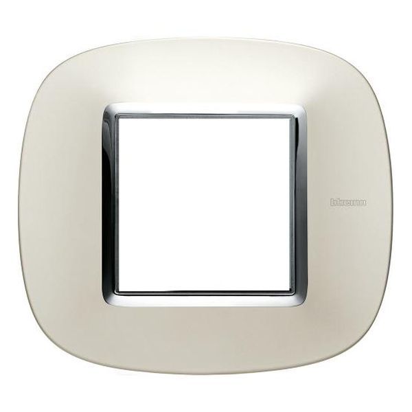 BTICINO - HB4802SAN РАМКА 2М МАТИРАНО СРЕБРО ЕЛИПСОВИДНА