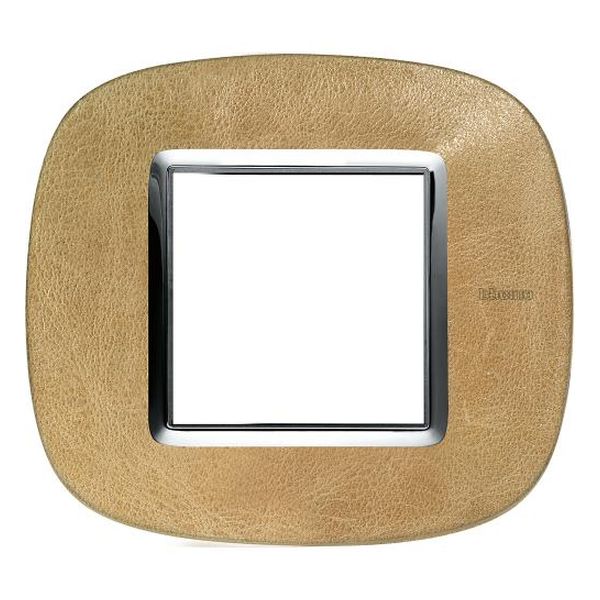 BTICINO - HB4802SLC РАМКА 2М КОЖА ПЯСЪК ЕЛИПСОВИДНА AXOLUTE