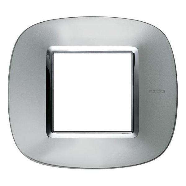 BTICINO - HB4802XC РАМКА 2М АЛУМИНИЙ МЕТАЛНА ЕЛИПСОВИДНА AXOLUTE