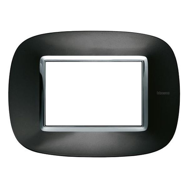 BTICINO - HB4803XS РАМКА 3М АНТРАЦИТ МЕТАЛНА ЕЛИПСОВИДНА AXOLUTE