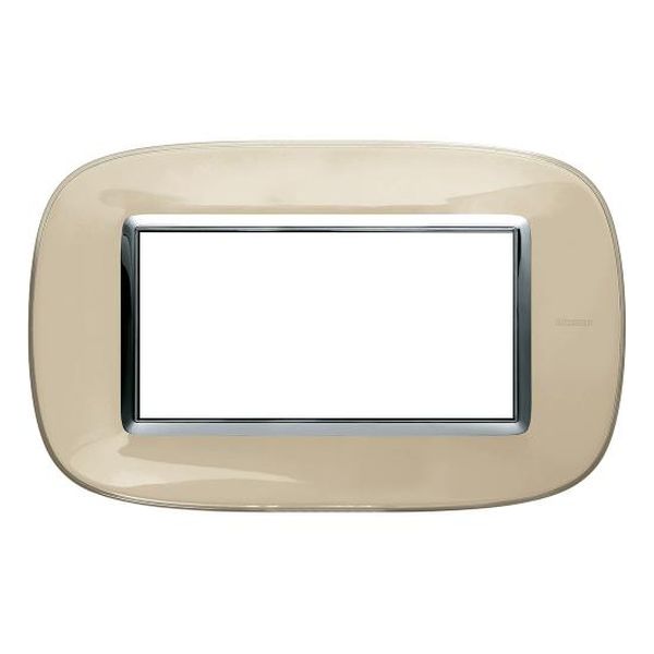 BTICINO - HB4804DA РАМКА 4М ЛАЗУРНО КРЕМАВА ЕЛИПСОВИДНА AXOLUTE