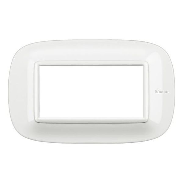 BTICINO - HB4804HD РАМКА 4М БЯЛА ЕЛИПСОВИДНА AXOLUTE