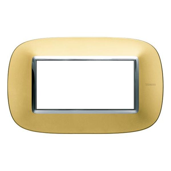 BTICINO - HB4804OSN РАМКА 4М МАТИРАНО ЗЛАТО ЕЛИПСОВИДНА