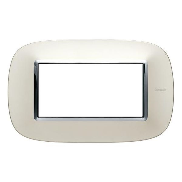 BTICINO - HB4804SAN РАМКА 4М МАТИРАНО СРЕБРО ЕЛИПСОВИДНА