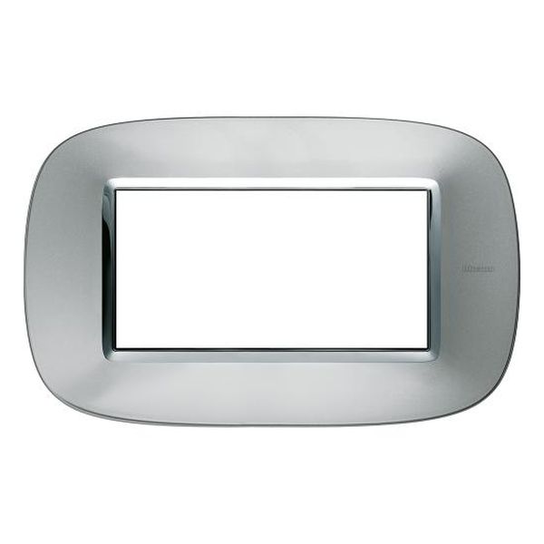 BTICINO - HB4804XC РАМКА 4М АЛУМИНИЙ МЕТАЛНА ЕЛИПСОВИДНА AXOLUTE