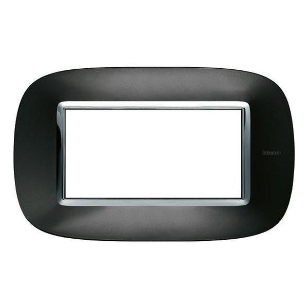 BTICINO - HB4804XS РАМКА 4М АНТРАЦИТ МЕТАЛНА ЕЛИПСОВИДНА AXOLUTE