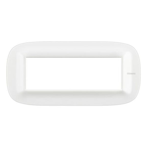 BTICINO - HB4806CGW РАМКА 6М CORIANE GLACIER БЯЛА ЕЛИПСОВИДНА