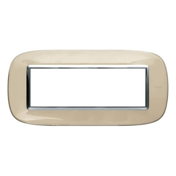 BTICINO - HB4806DA РАМКА 6М ЛАЗУРНО КРЕМАВА ЕЛИПСОВИДНА AXOLUTE